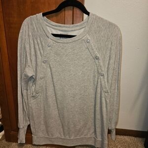 GAP Light Gray Long Sleeve NURSING  Pullover